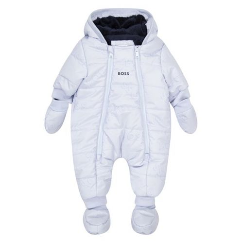 Baby Pale Blue Pad Snowsuit 111314 by BOSS from Hurleys