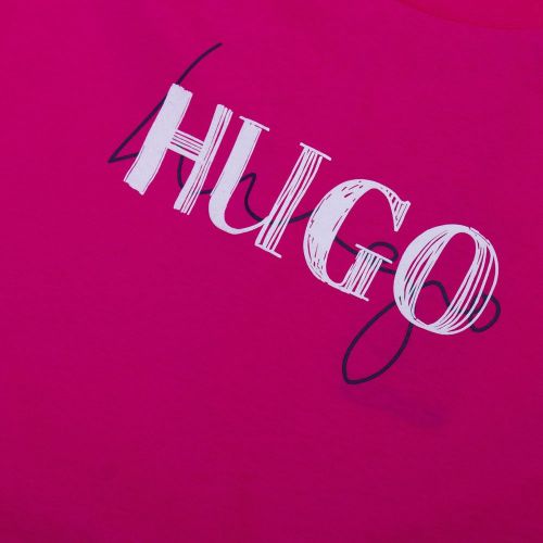 Womens Bright Pink Naily Midi Jersey Dress 88292 by HUGO from Hurleys