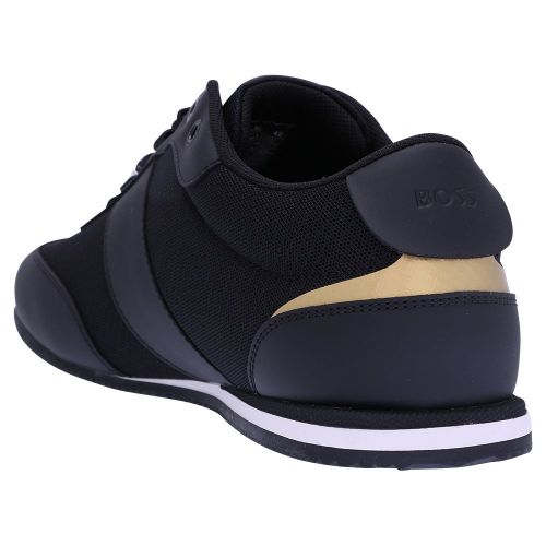Mens Black/Gold Rusham_Lowp Trainers 104935 by BOSS from Hurleys