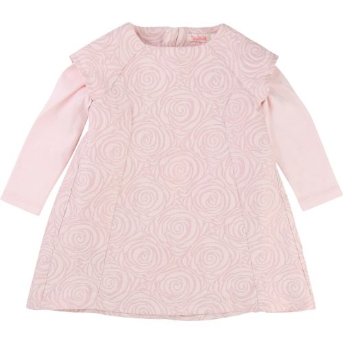 Baby Girls Pink Jacquard Rose Dress 13069 by Billieblush from Hurleys