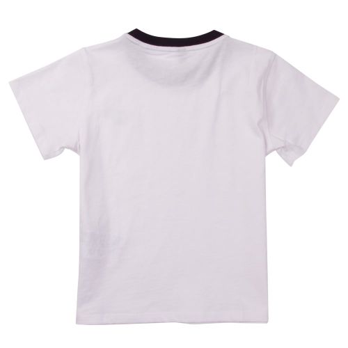 Boys White Basic Logo S/s T Shirt 19750 by Armani Junior from Hurleys