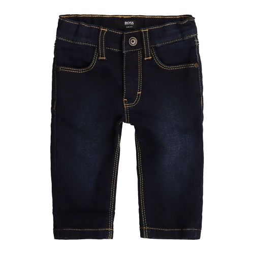 Toddler Dark Blue Branded Pocket Jeans 80588 by BOSS from Hurleys
