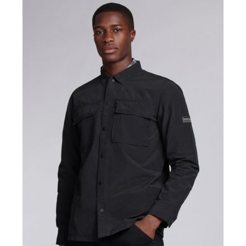 Mens Black Slipstream Overshirt 93960 by Barbour International from Hurleys