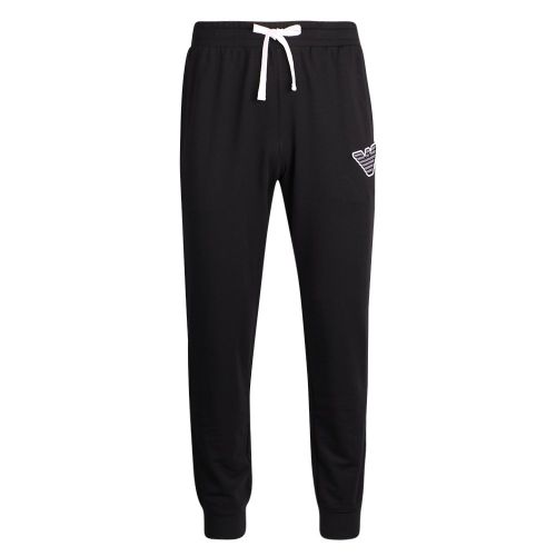 Mens Black Eagle Sweat Pants 107110 by Emporio Armani Bodywear from Hurleys