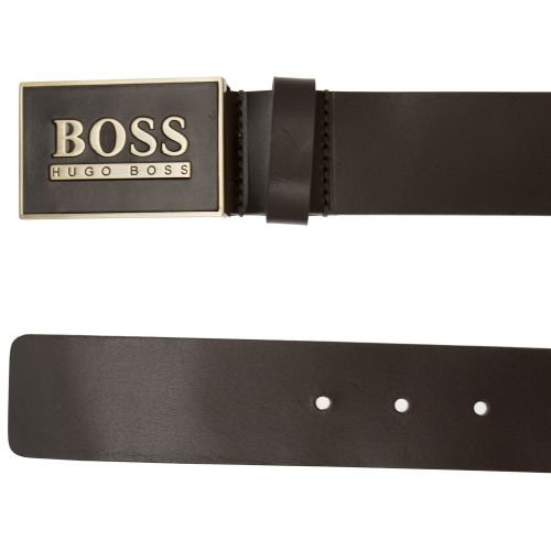 Athleisure Mens Dark Brown Boss-Icon Belt 31986 by BOSS from Hurleys
