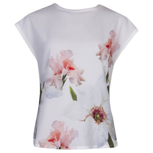 Womens White Mellini Chatsworth Bloom Woven S/s T Shirt 22728 by Ted Baker from Hurleys