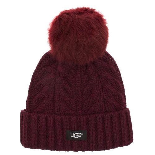 Womens Port Cable Pom Beanie Hat 32420 by UGG from Hurleys