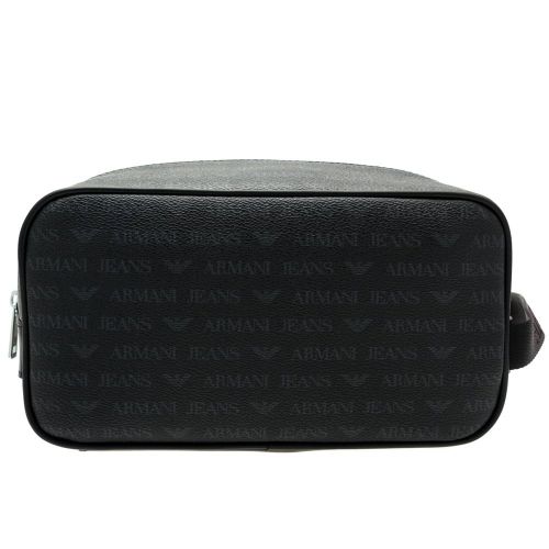Mens Black Multi Logo Wash Bag 61354 by Armani Jeans from Hurleys