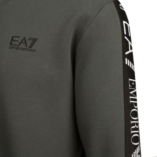 Mens Grey Tape Crew Sweat Top 76979 by EA7 from Hurleys