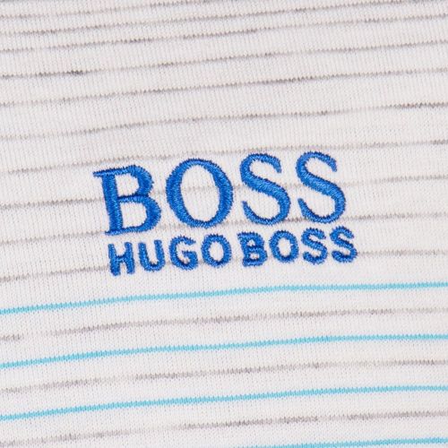 Mens White Paddy 3 Stripe S/s Polo Shirt 9543 by BOSS from Hurleys