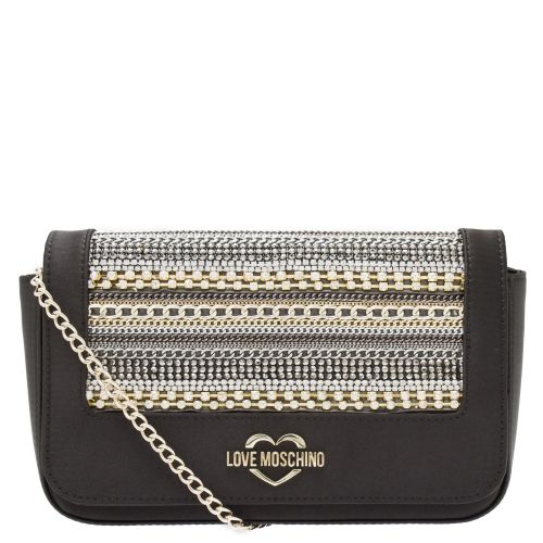 Womens Black Chain Detail Crossbody Bag 35101 by Love Moschino from Hurleys