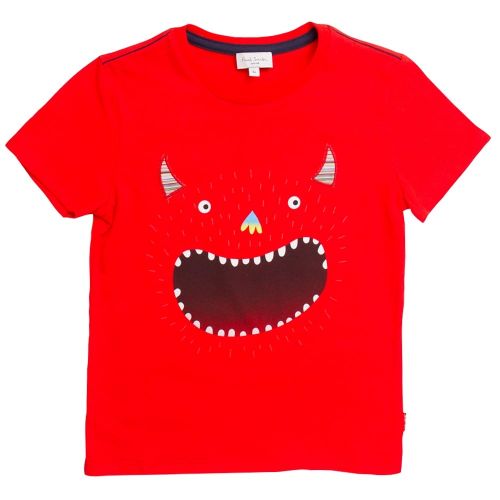 Boys Fire Red Nay S/s Tee Shirt 70610 by Paul Smith Junior from Hurleys