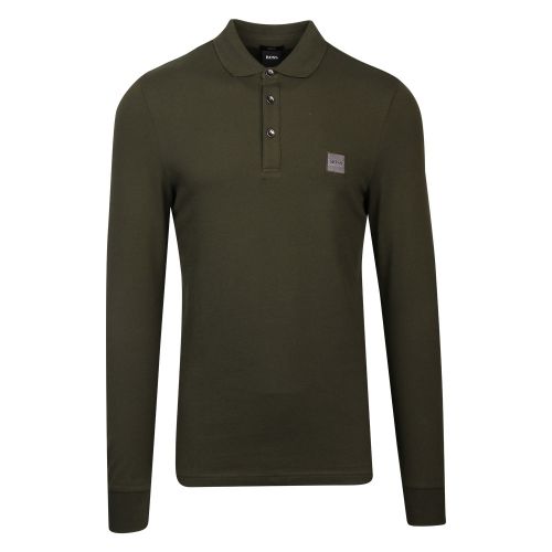 Casual Mens Khaki Passerby Slim Fit L/s Polo Shirt 45069 by BOSS from Hurleys