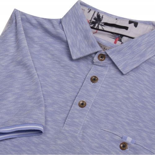 Mens Blue Alsort Oxford S/s Polo Shirt 28275 by Ted Baker from Hurleys
