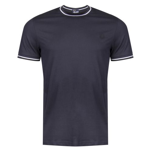 Mens Navy Twin Tipped S/s T Shirt 32004 by Fred Perry from Hurleys