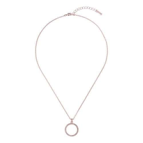 Womens Rose Gold/Crystal Linzzi Luunar Circle Pendant Necklace 54380 by Ted Baker from Hurleys