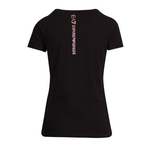 Womens Black/Rose Gold Branded S/s T Shirt 75951 by EA7 from Hurleys
