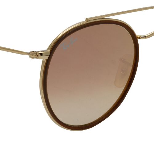 Gold/Pink Mirror RB3647N Sunglasses 76194 by Ray-Ban from Hurleys