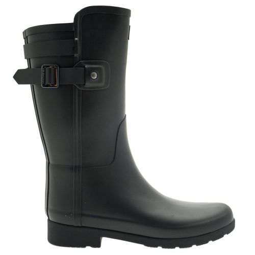 Womens Black Original Refined Back Strap Short Wellington Boots 68147 by Hunter from Hurleys