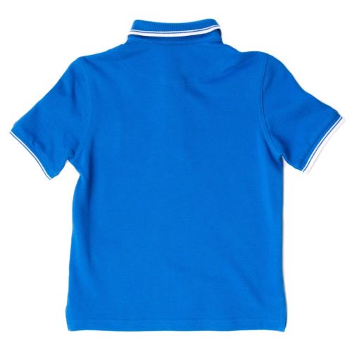 Boys Turquoise Basic Branded S/s Polo Shirt 65417 by BOSS from Hurleys