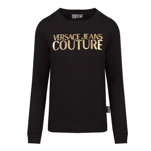 Womens Black/Gold Metallic Logo Crew Sweat Top 49063 by Versace Jeans Couture from Hurleys