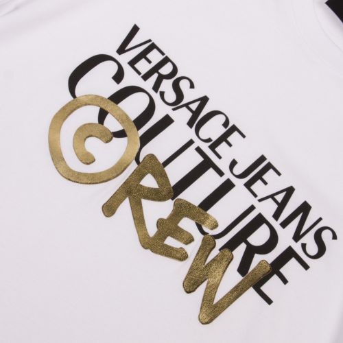 Mens White Crew Logo S/s T Shirt 46746 by Versace Jeans Couture from Hurleys