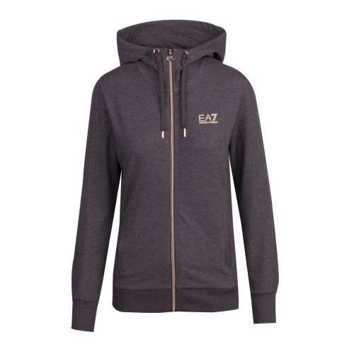 Womens Carbon Grey Training Hooded Zip Through Tracksuit 48230 by EA7 from Hurleys