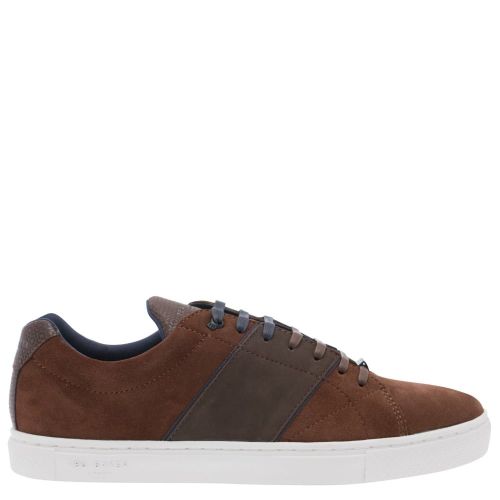 Mens Dark Tan Dannez Trainers 21722 by Ted Baker from Hurleys