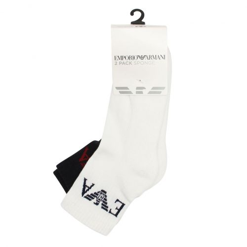 Boys Assorted 2 Pack Sports Socks 77647 by Emporio Armani from Hurleys