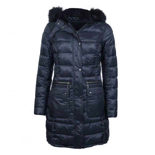 Womens Navy Dunnet Quilted Coat 12417 by Barbour International from Hurleys