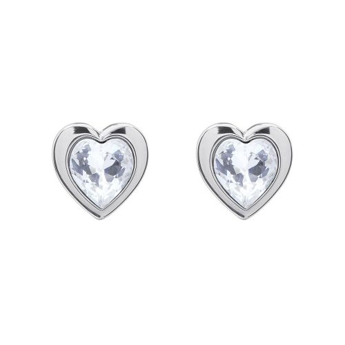 Ted Baker Earrings Womens Silver Crystal Han Heart