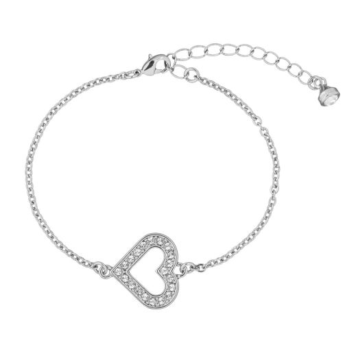 Womens Silver, Crystal & Baby Pink Elfrida Enchanted Heart Bracelet 24510 by Ted Baker from Hurleys