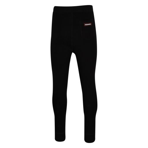 Mens Black Branded Tab Sweat Pants 50424 by Dsquared2 from Hurleys