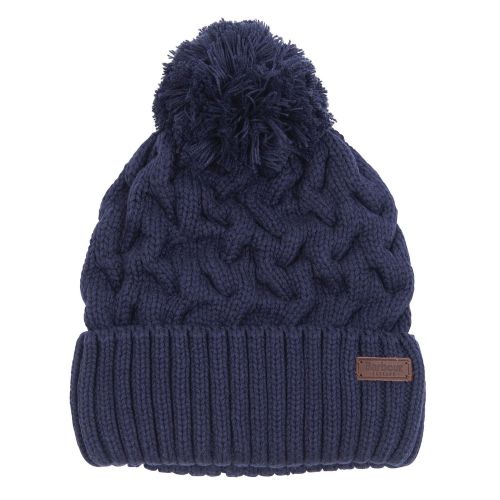 Mens Navy Gainford Cable Beanie 93800 by Barbour from Hurleys
