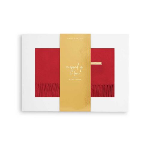 Womens Red Scarf Gift Box 80384 by Katie Loxton from Hurleys