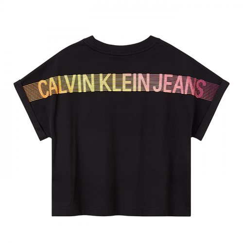 Womens Black Degrade Back Logo S/s T Shirt 91161 by Calvin Klein from Hurleys