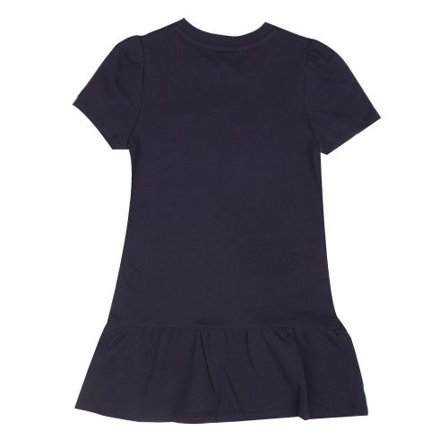 Girls Navy Embellished Logo Frill Dress 36547 by Marc Jacobs from Hurleys