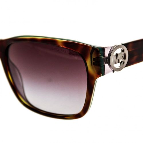 Womens Tortoise & Green Salzburg Sunglasses 12200 by Michael Kors Sunglasses from Hurleys