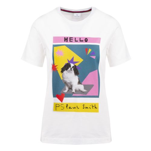 Womens White Hello Graphic S/s T Shirt 52448 by PS Paul Smith from Hurleys