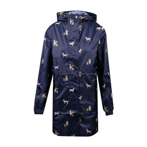 Womens Navy Dogs Golightly Packable Waterproof Coat 99282 by Joules from Hurleys
