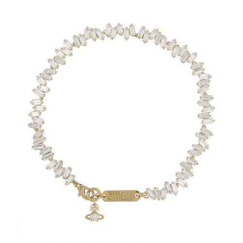 Womens Gold/Crystal Molly Choker Necklace 99498 by Vivienne Westwood from Hurleys