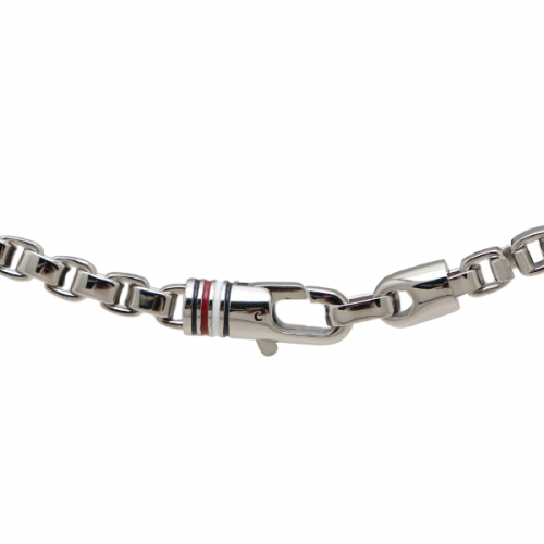 Mens Silver Box Chain Bracelet 126314 by Tommy Hilfiger from Hurleys