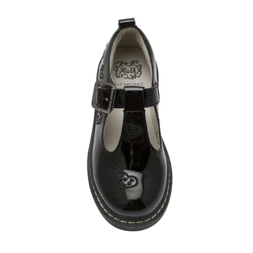 Girls Black Patent Jennifer T-Bar Hearts Shoes (26-34) 75066 by Lelli Kelly from Hurleys