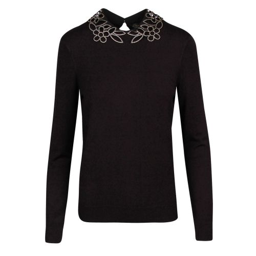 Womens Black Azaleo Embellished Collar Knitted Jumper 50730 by Ted Baker from Hurleys