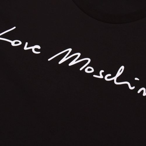 Womens Black Script Fitted S/s T Shirt 76822 by Love Moschino from Hurleys