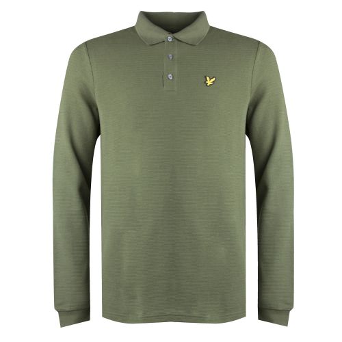 Mens Woodland Green Ottoman L/s Polo Shirt 33312 by Lyle & Scott from Hurleys