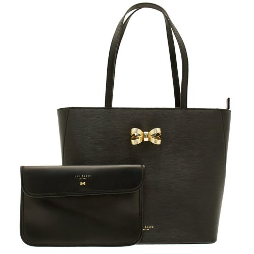 Womens Black Larah Bow Shopper Bag & Pouch 16489 by Ted Baker from Hurleys
