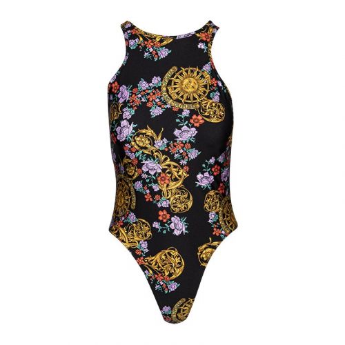Womens Black/Poppy Sunflower Garland Bodysuit 102765 by Versace Jeans Couture from Hurleys