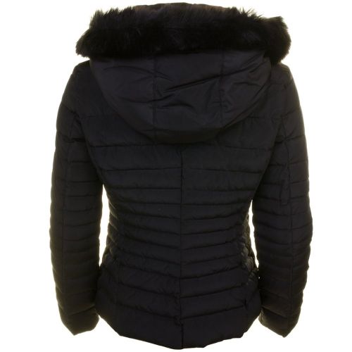 Womens Black Fur Hooded Duck Down Jacket 59010 by Armani Jeans from Hurleys