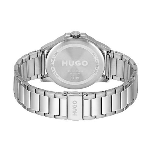 HUGO Watch Mens Silver/Blue First Bracelet | Hurleys